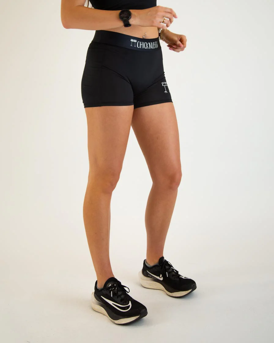 Women's Black 3" Compression Shorts - Image 3