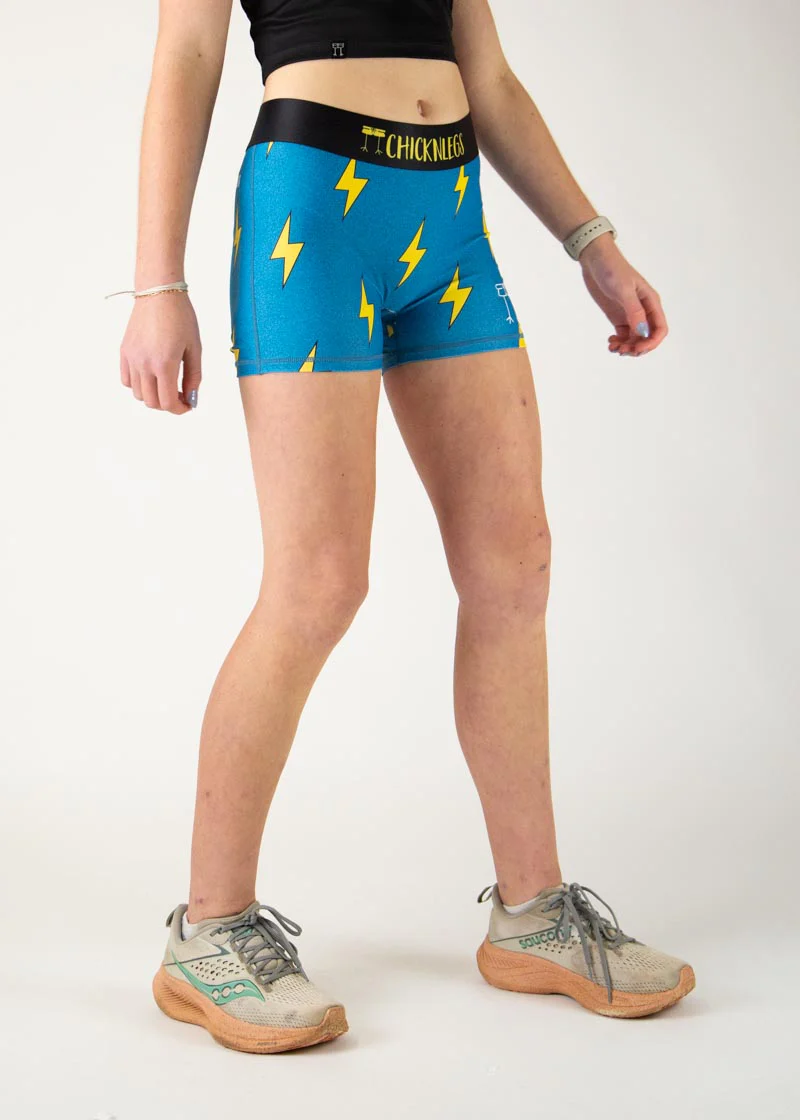Women's Blue Bolts 3" Race Compression - Image 3