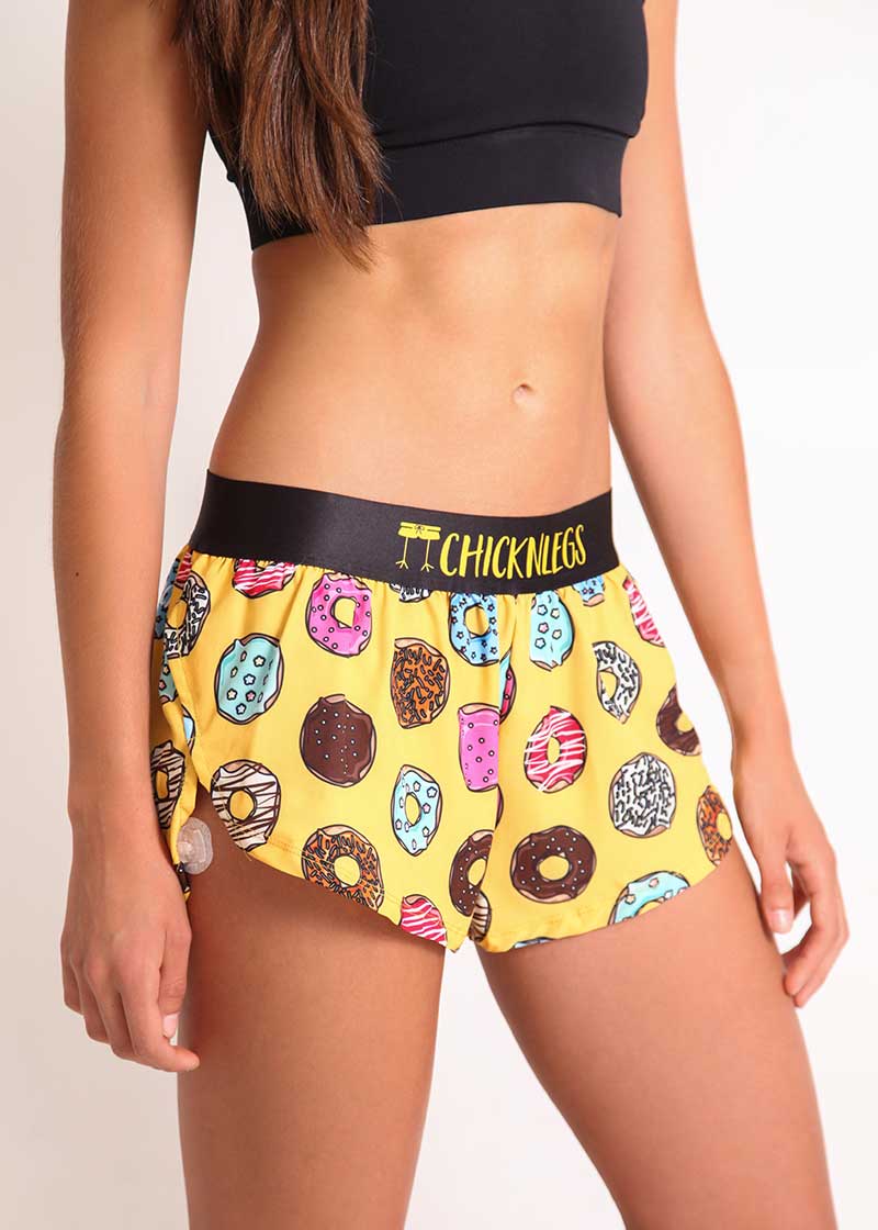 Women's Salty Donuts 1.5" Split Shorts - Image 3