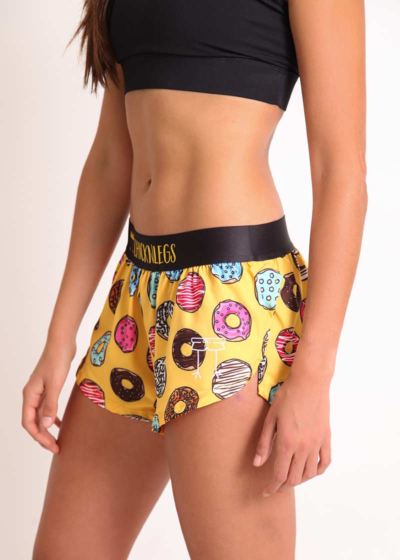 Women's Salty Donuts 1.5" Split Shorts - Image 4