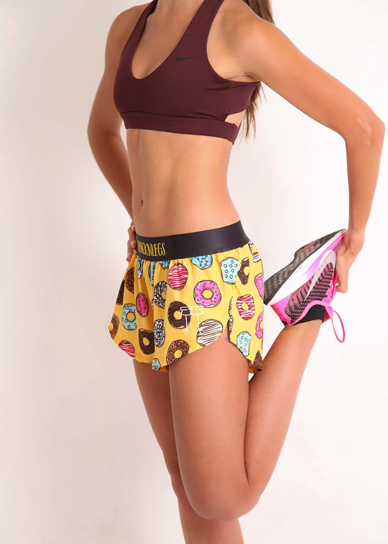 Women's Salty Donuts 1.5" Split Shorts - Image 6
