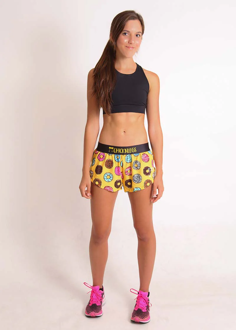 Women's Salty Donuts 1.5" Split Shorts - Image 8