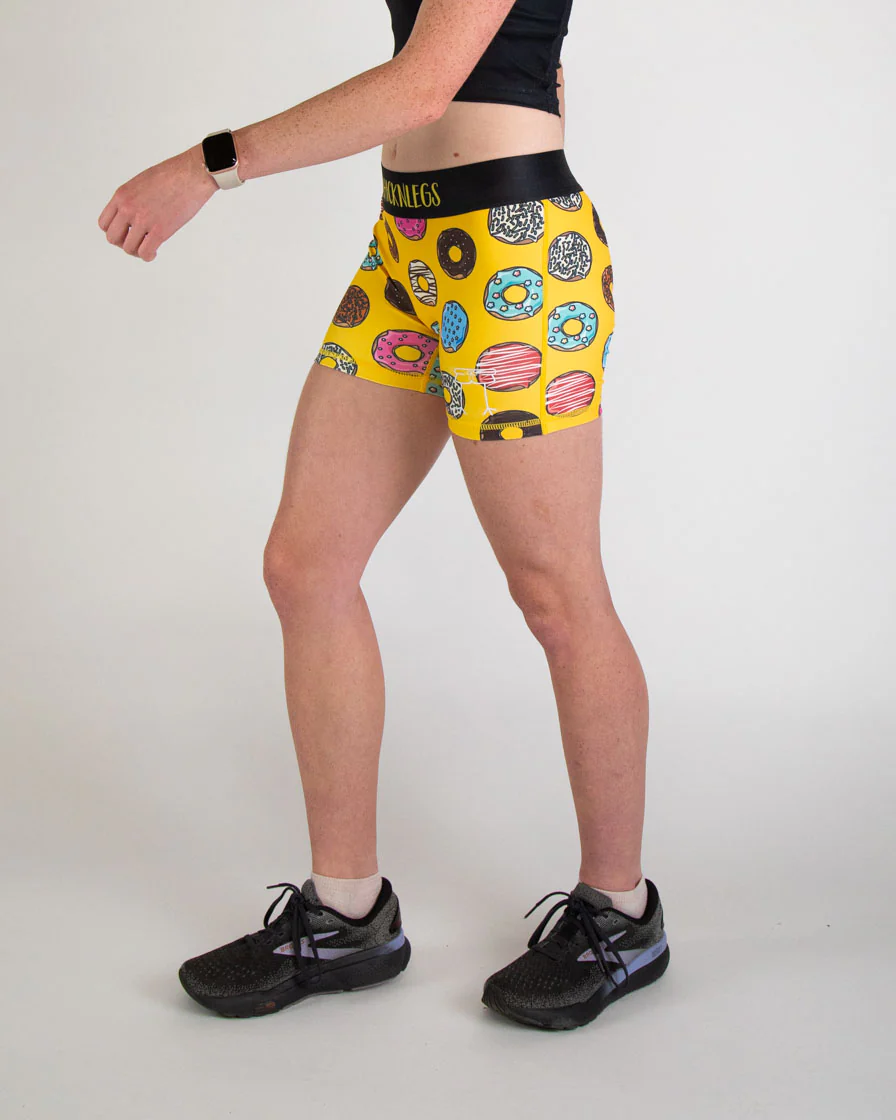 Women's Salty Donuts 3" Race Compression Shorts - Image 3