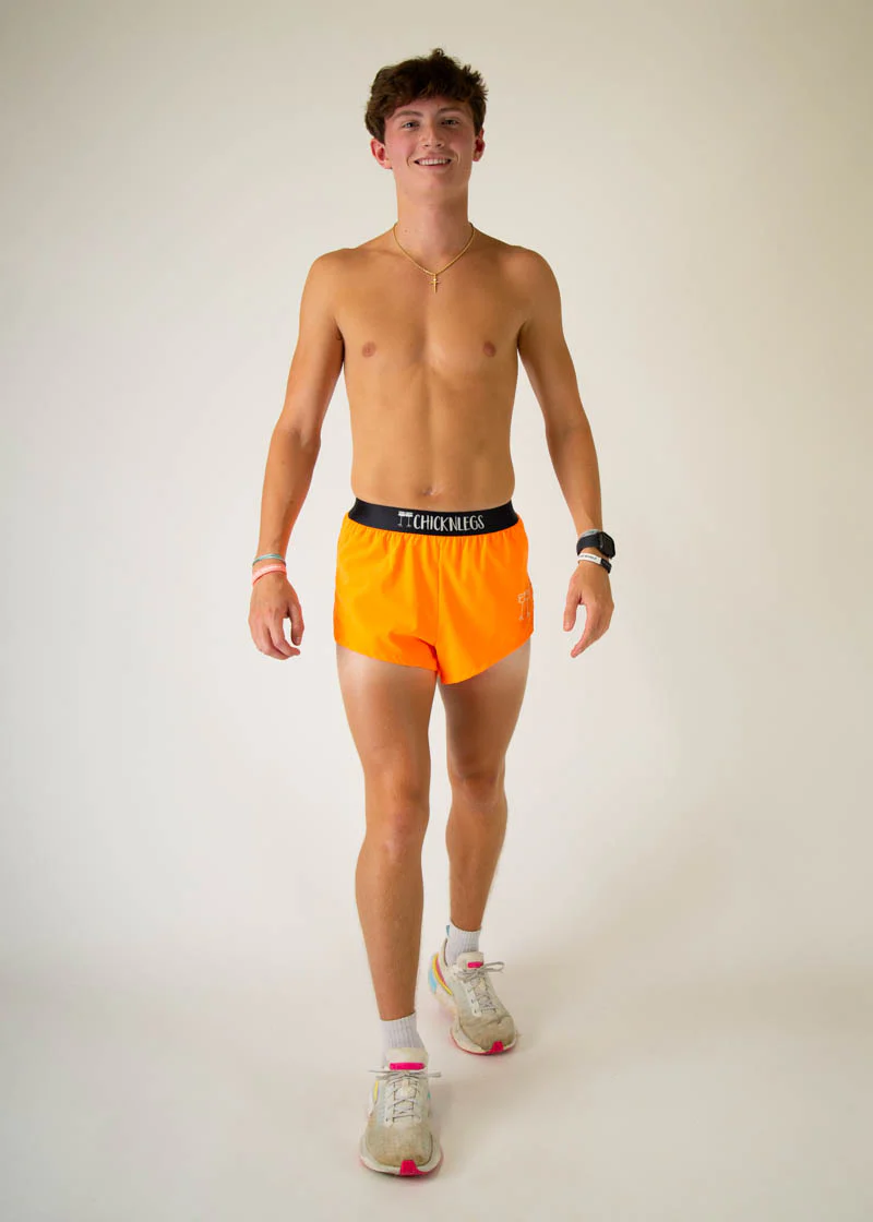 Men's Neon Orange 2" Split Shorts - Image 6