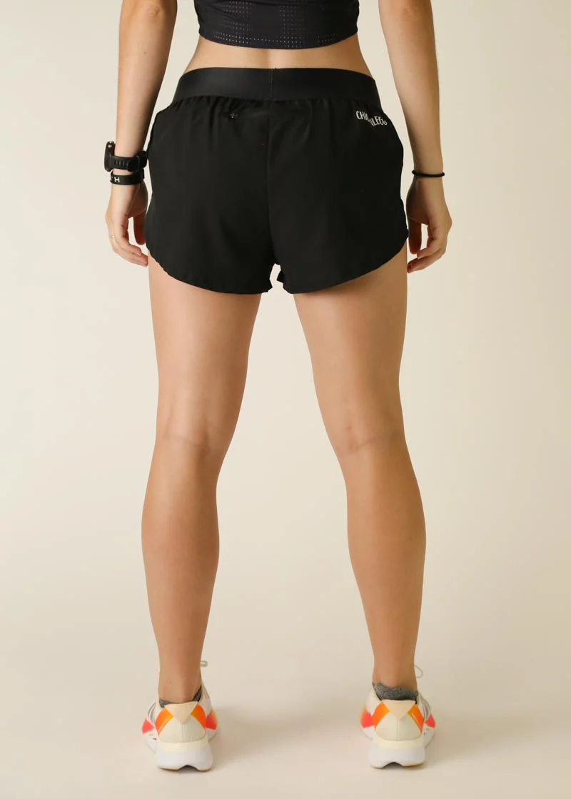 Women's Black 1.5" Split Shorts - Image 5