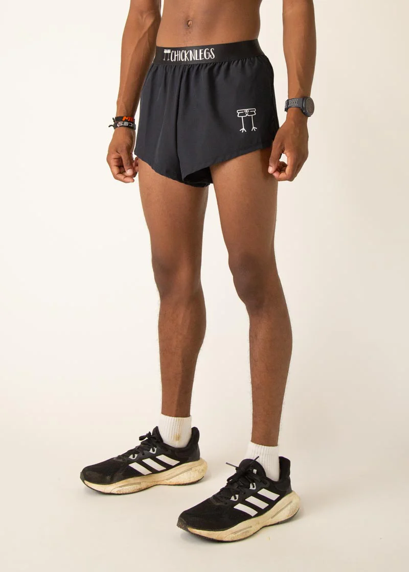 Men's Black 2" Split Shorts - Image 3