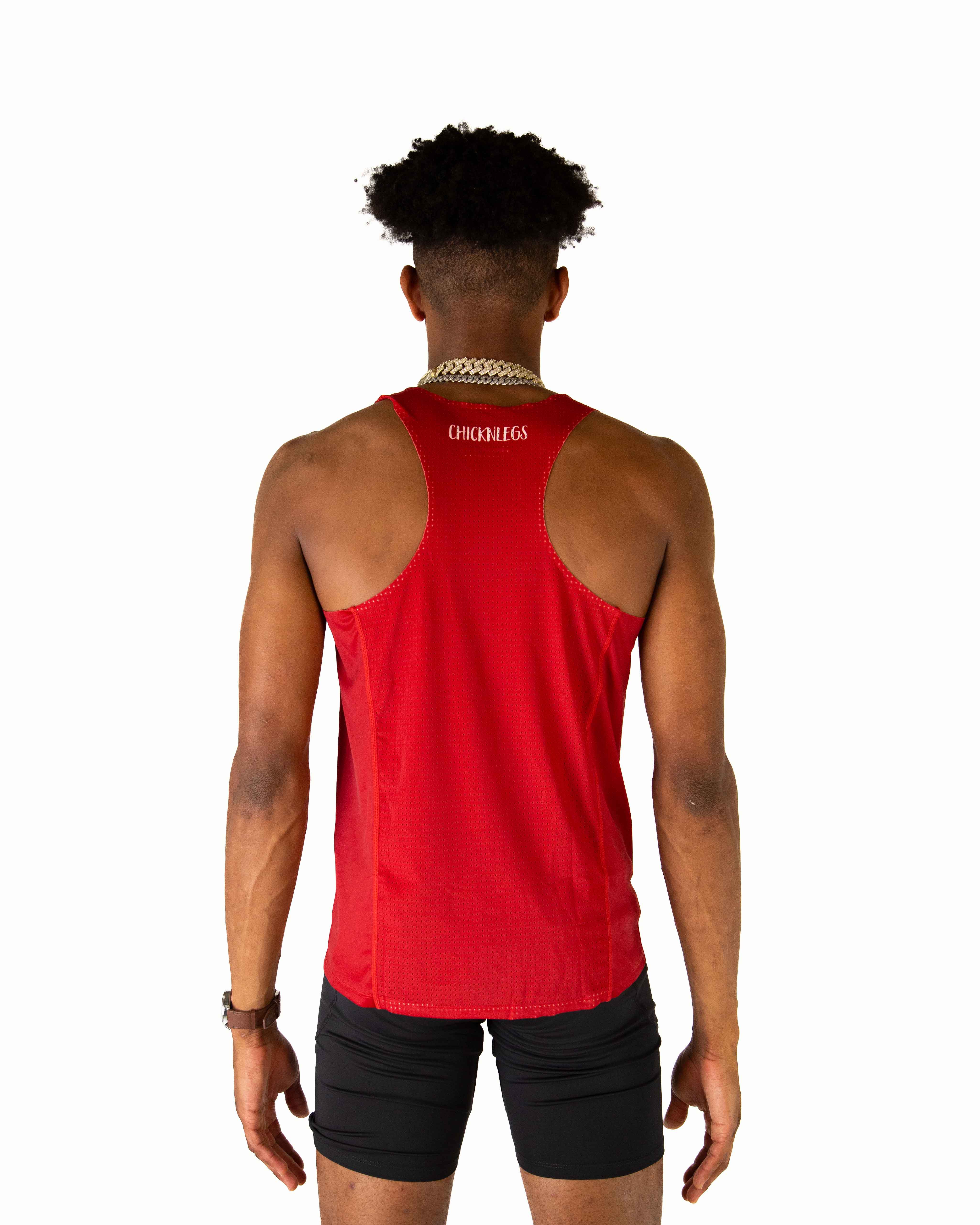 Men's Cardinal Red Performance Singlet - Image 4