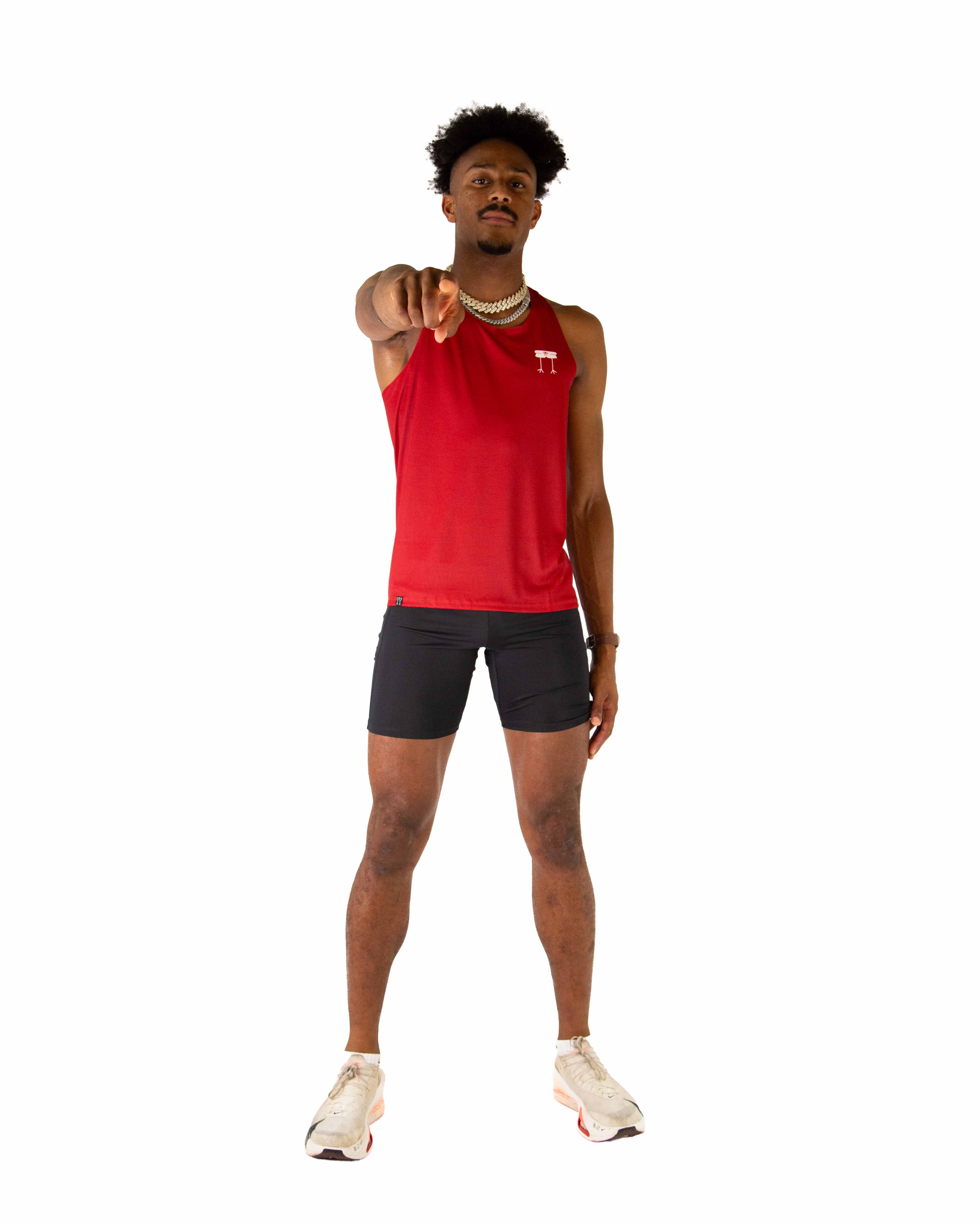 Men's Cardinal Red Performance Singlet - Image 5