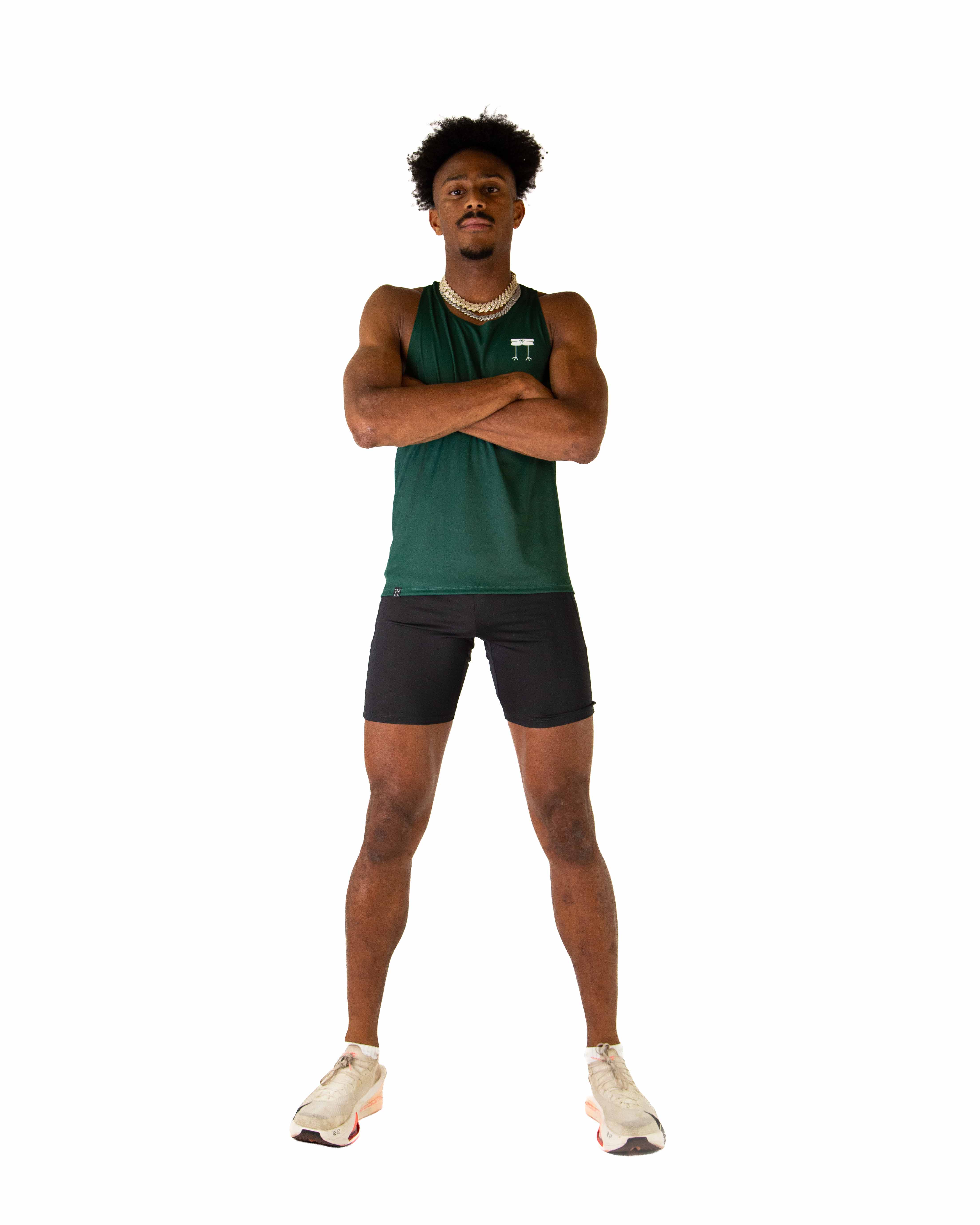Men's Forest Green Performance Singlet - Image 5