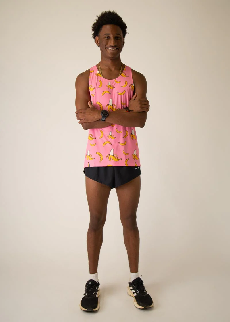 Men's Pink Bananas Performance Singlet - Image 5